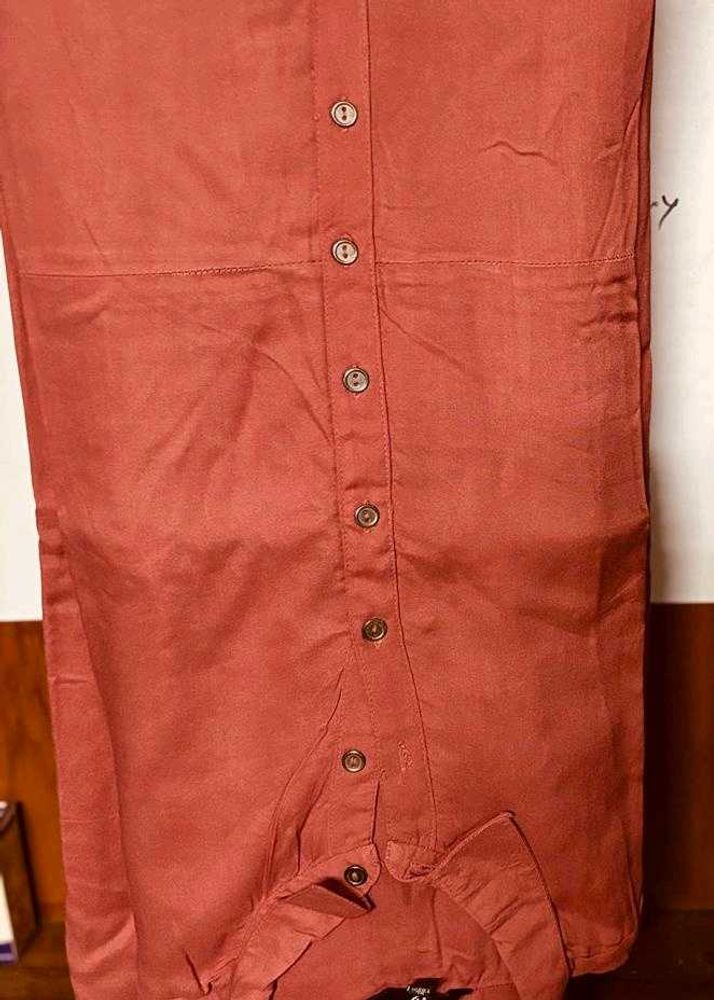 Classic Terracotta Button-Up kurta