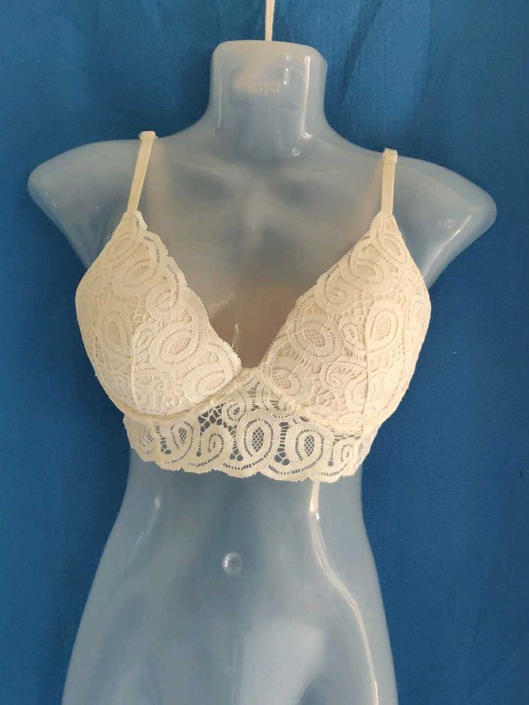 victoria's secret Elegant White Lace Bralette