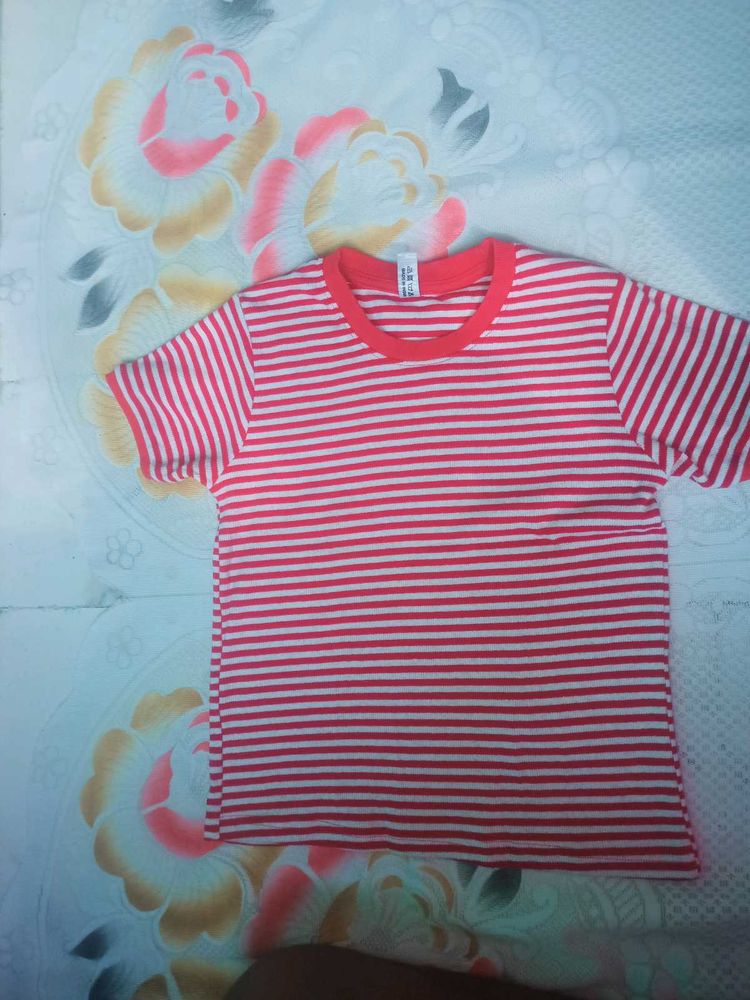 Striped Red &amp; White Tee