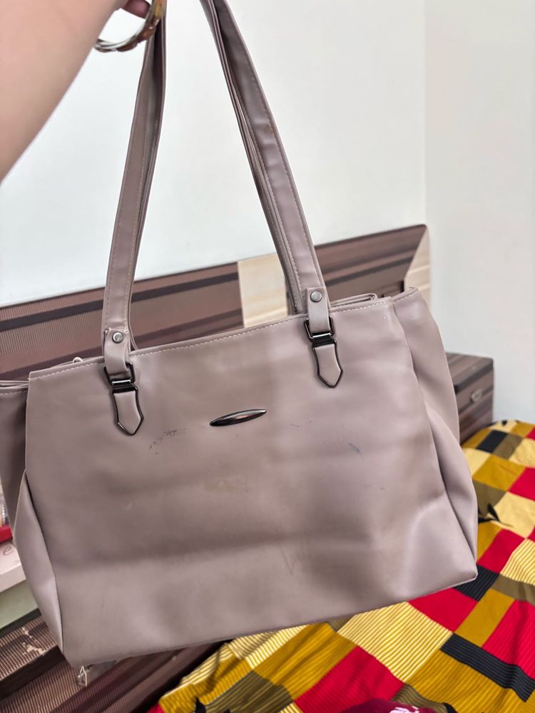 Stylish Taupe Shoulder Bag
