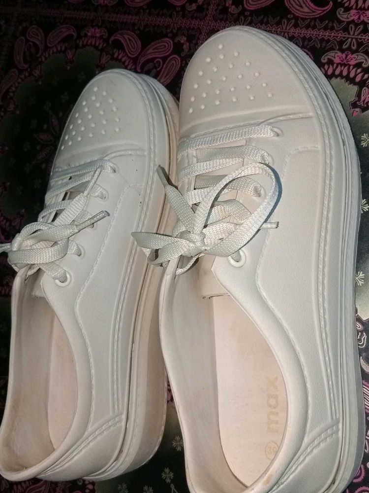 White Platform Sneakers
