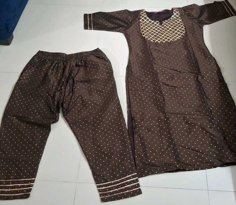 Elegant Brown Kurta Set