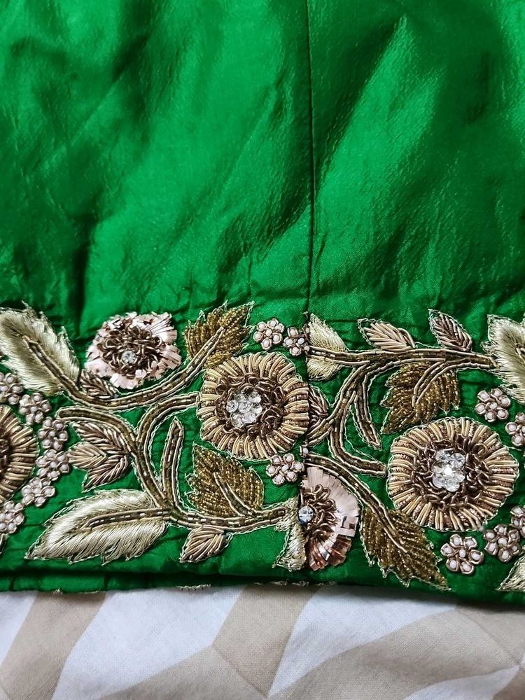 Emerald Green zardosi Embroidered blouse