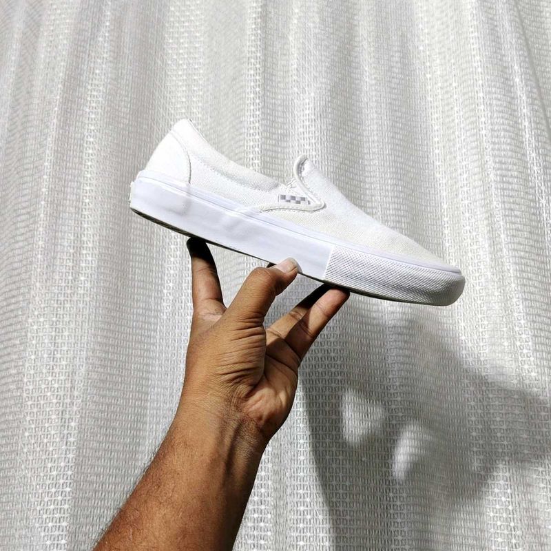 Classic White Vans Slip-Ons