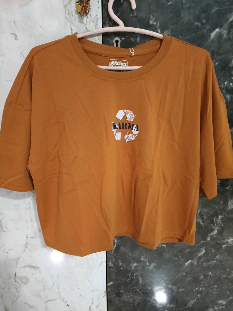 Orange Karma Graphic T-Shirt