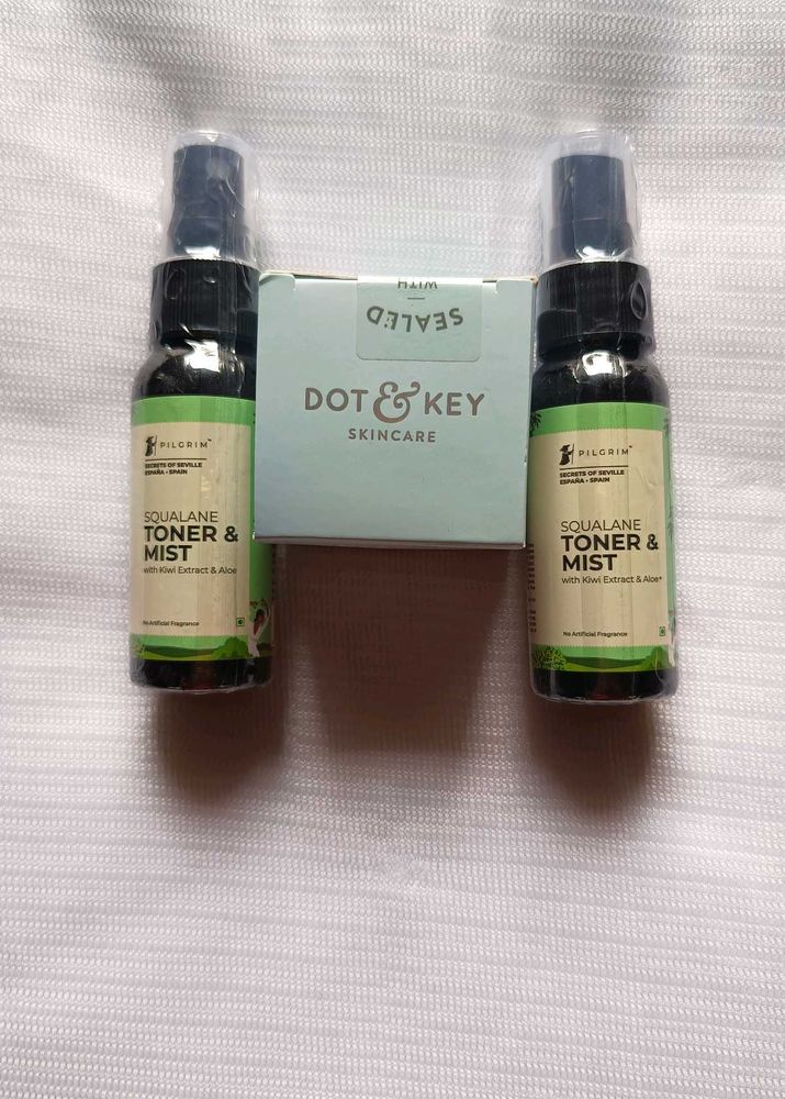 Dot &amp; Key moisturizer and pilgrim Squalane Toner &amp;