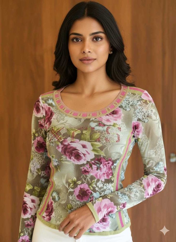 Floral Print Long Sleeve Top