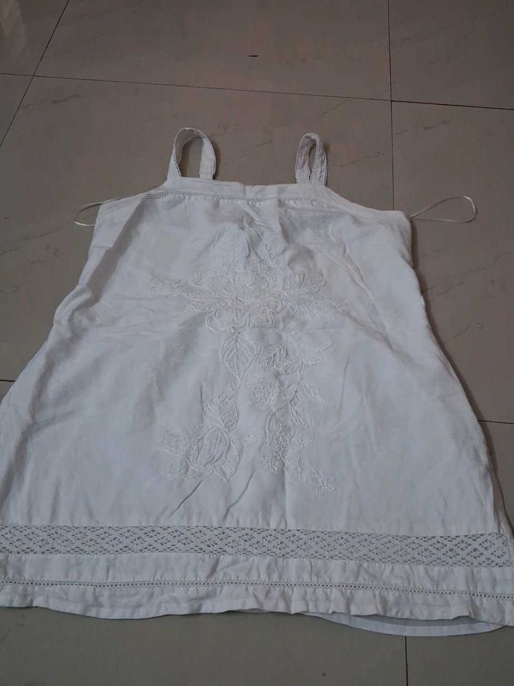 White Embroidered Sundress