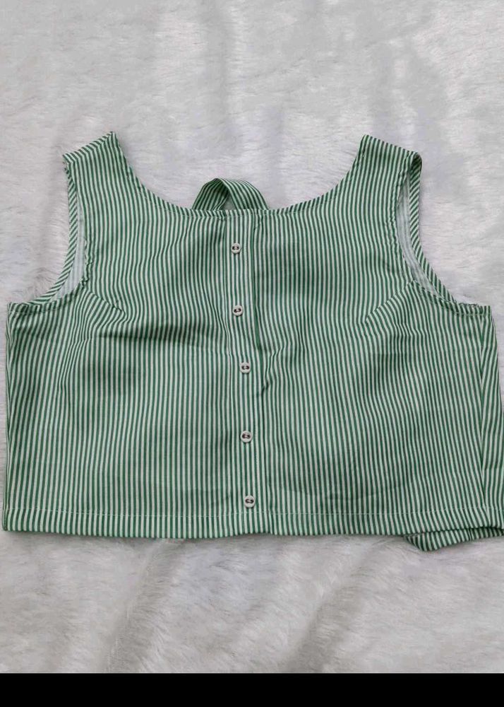 Striped backless stylish top