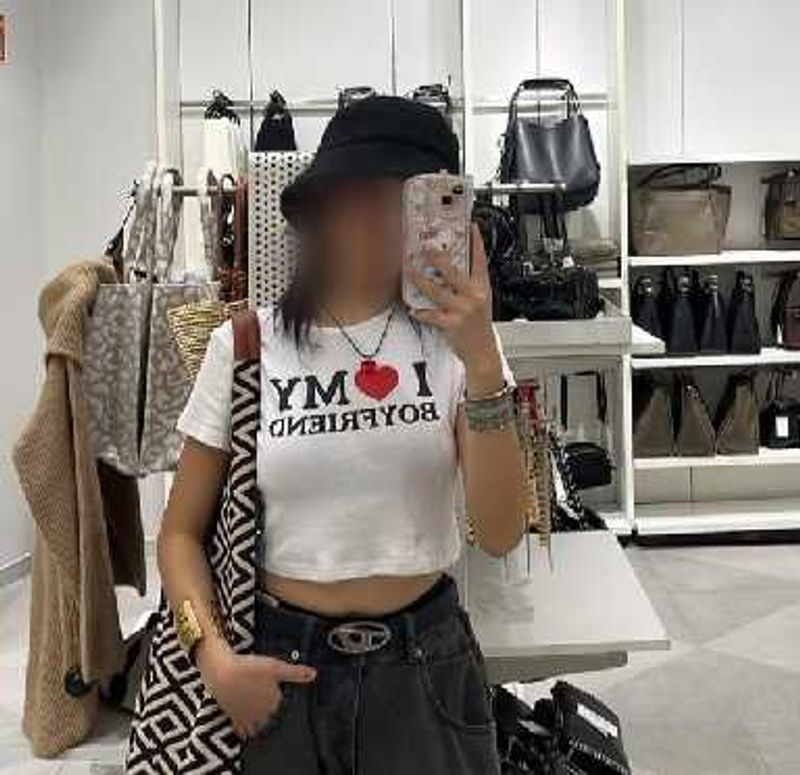 Cute "I Love My Boyfriend" Crop Top