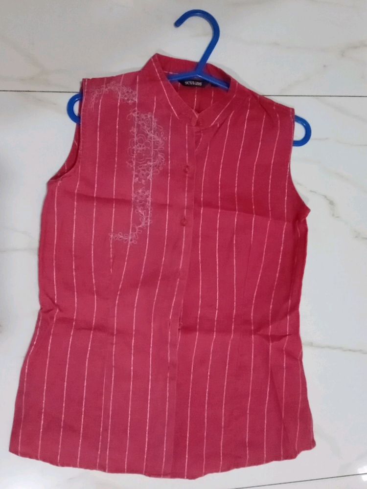 Stylish Red Jacket Cum Shirt