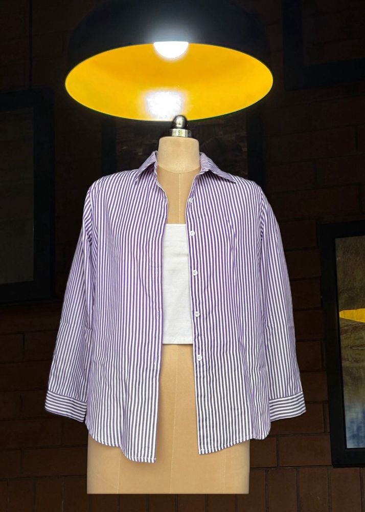 Lavender stripe Cotton shirt