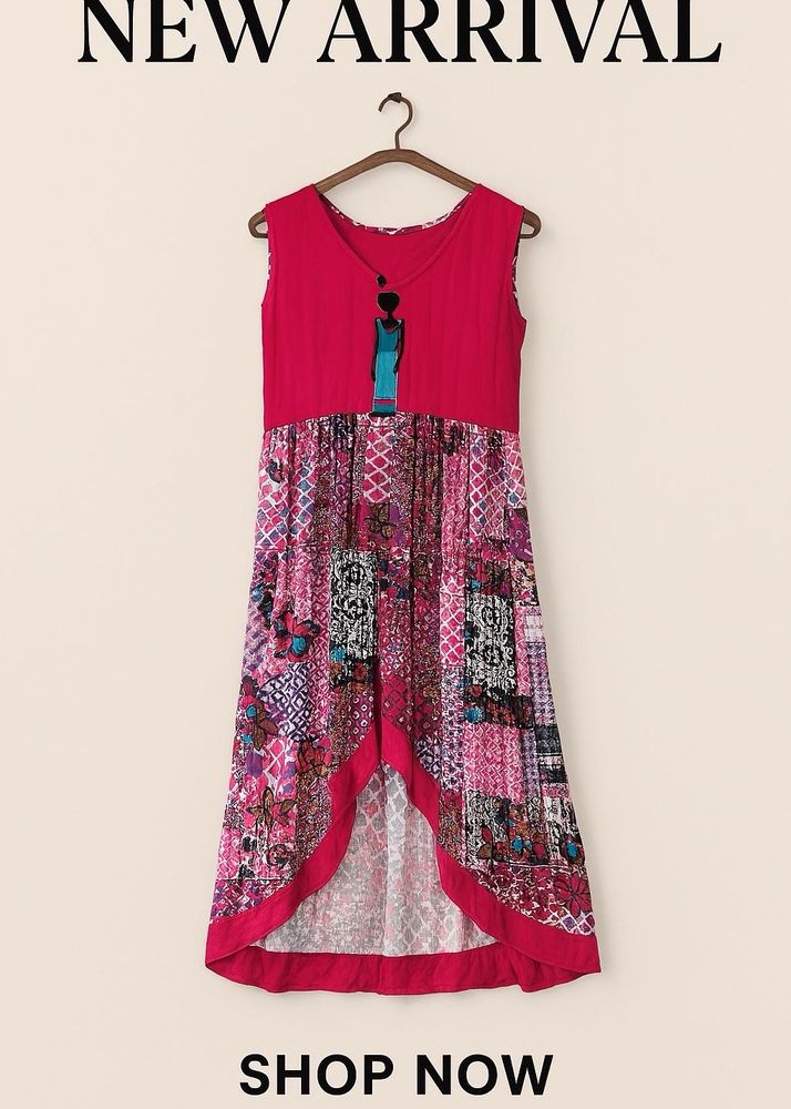Patchwork Print Dress