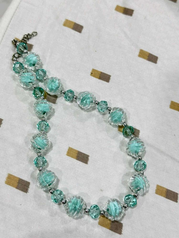 Teal Beaded Necklace