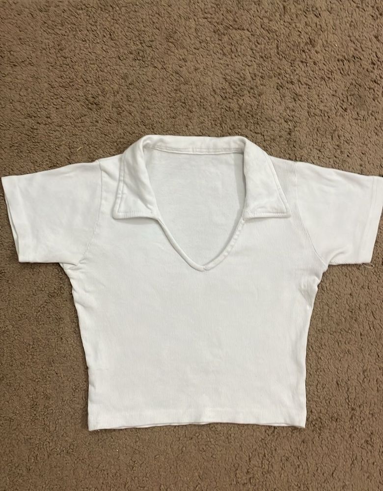 white crop top