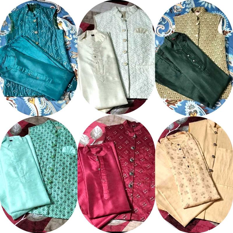 Elegant Men's 3 Piece Kurta Set