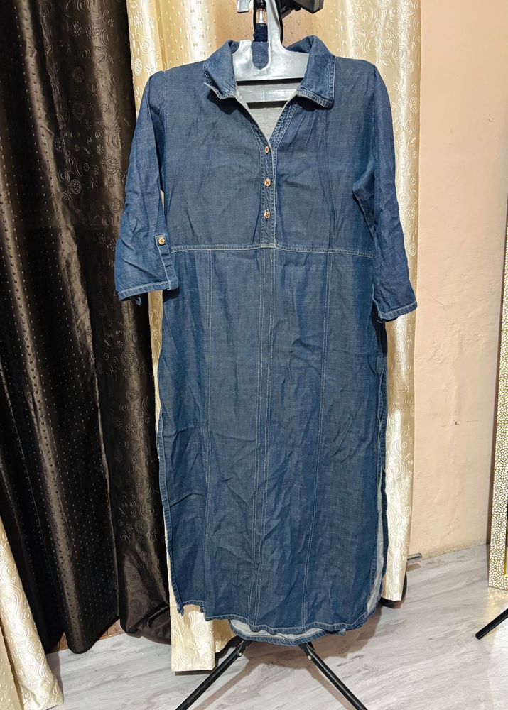 Stylish Blue Denim Dress
