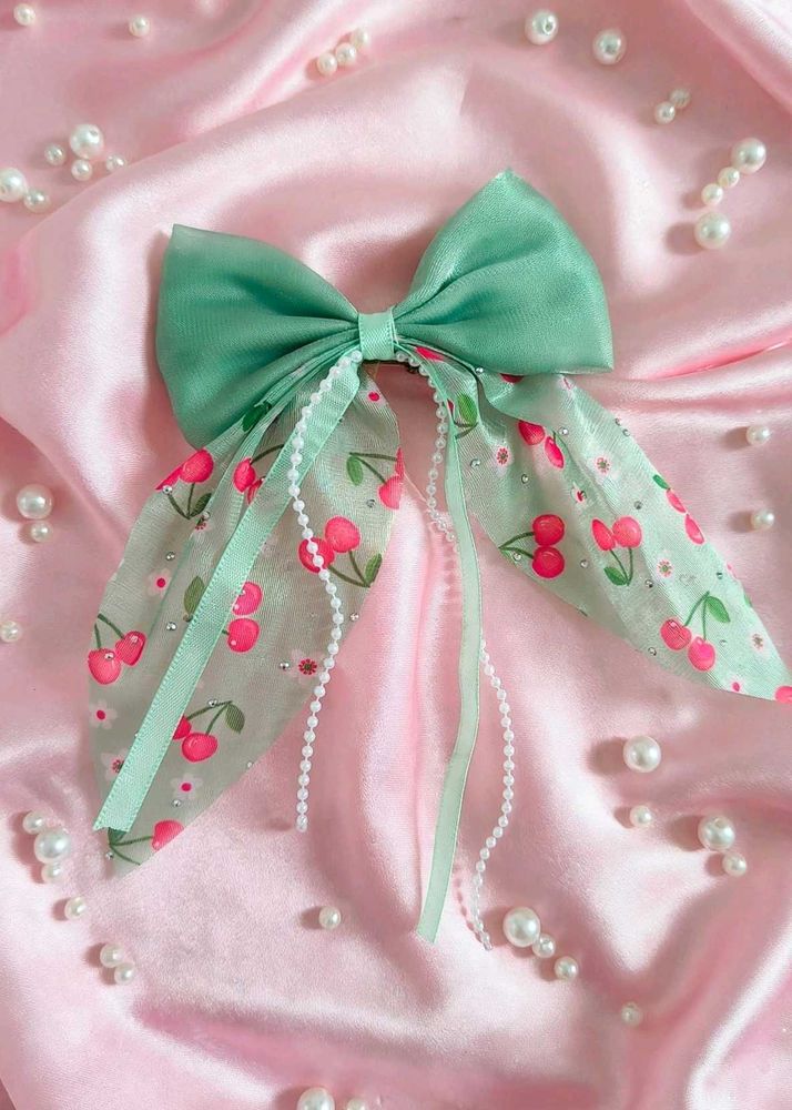 🆕Cute Cherry Bow Hair Clip