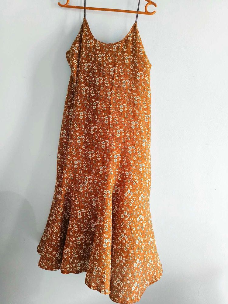 Cute Floral Print Slip Dress
