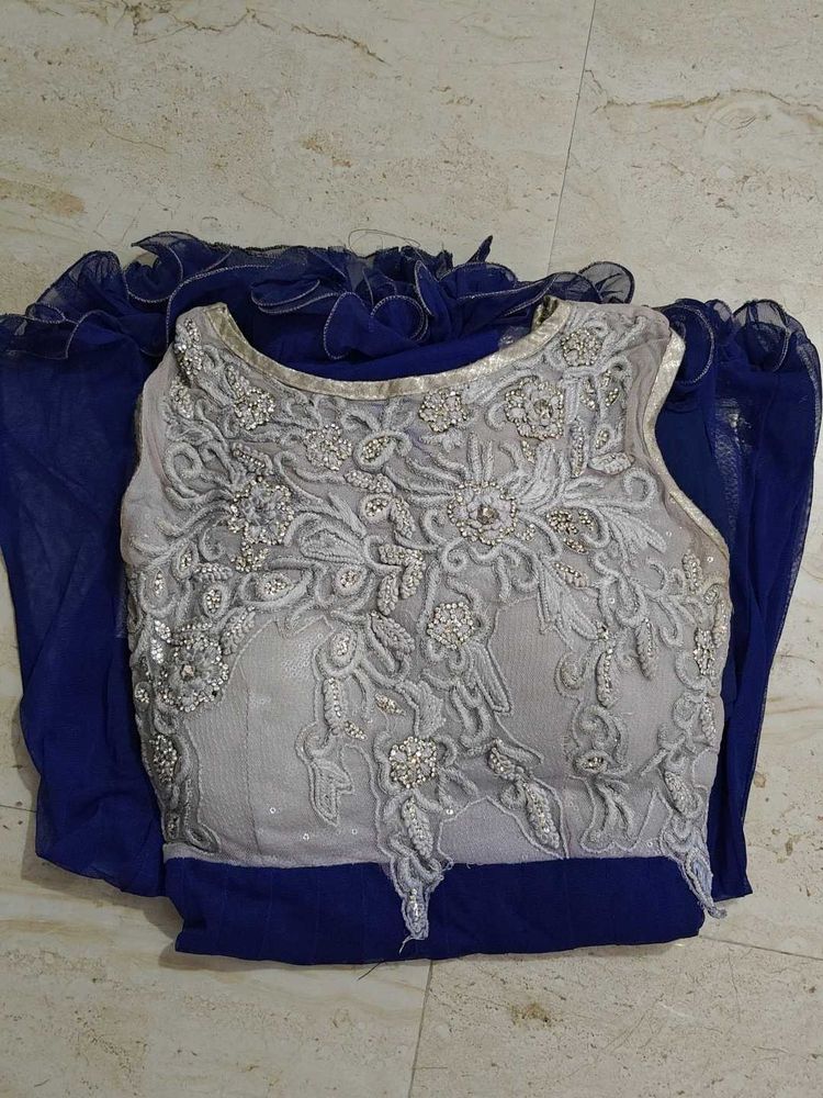 Stunning Embellished Blue Lehenga Choli