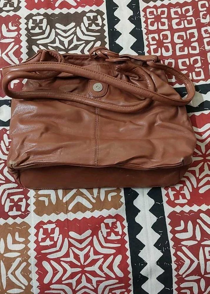 Brown Leather Shoulder Bag