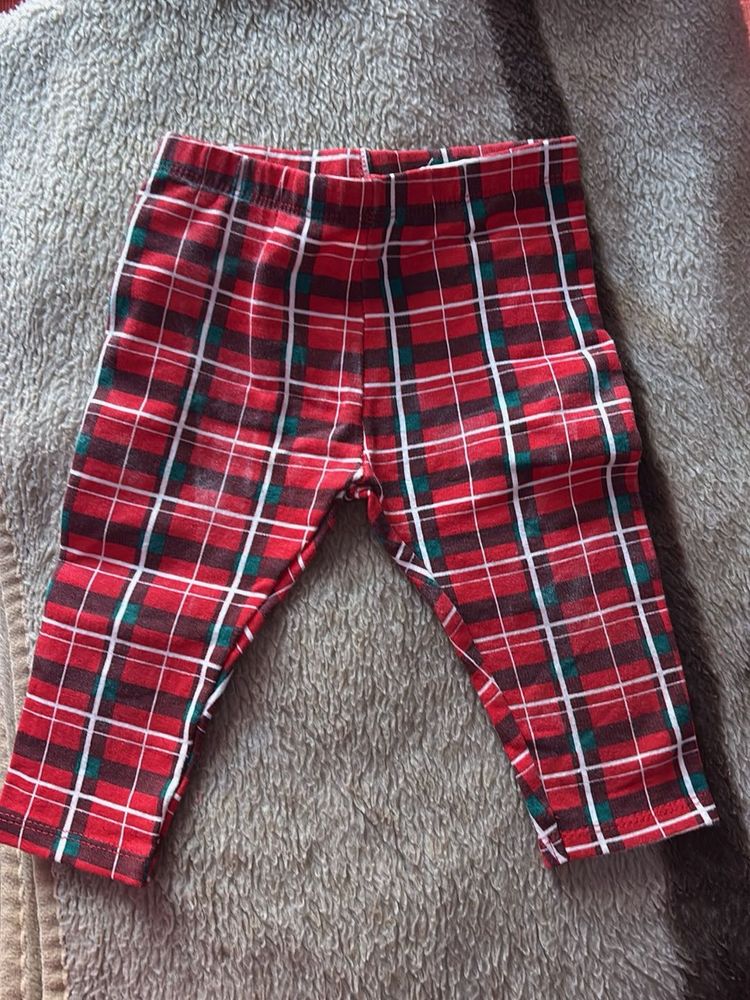 Red Plaid Baby Leggings