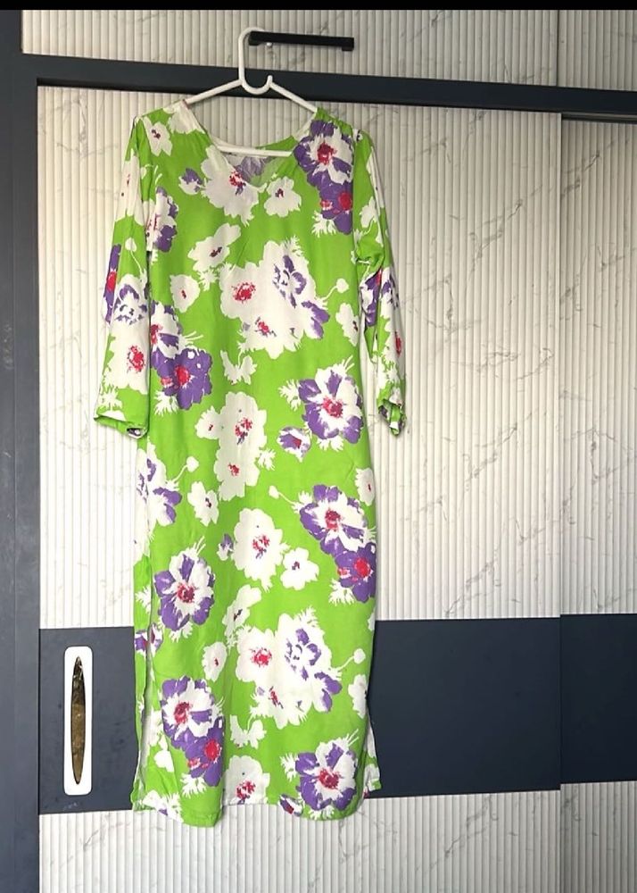 new printed kurta with luknowi embroidered pant