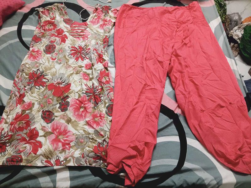 Floral Print Kurta Set