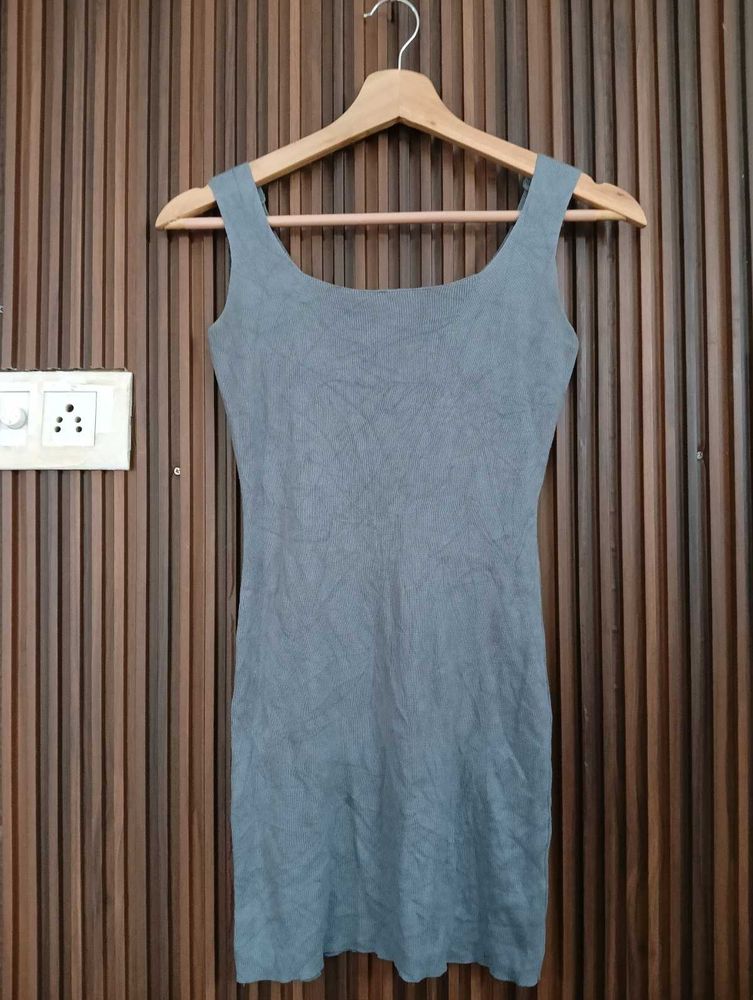 Sleeveless Grey Mini Dress