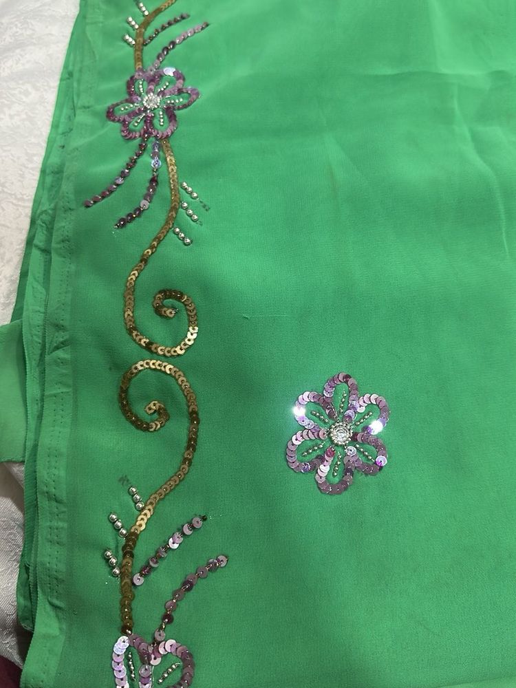 hand work very beautiful saree