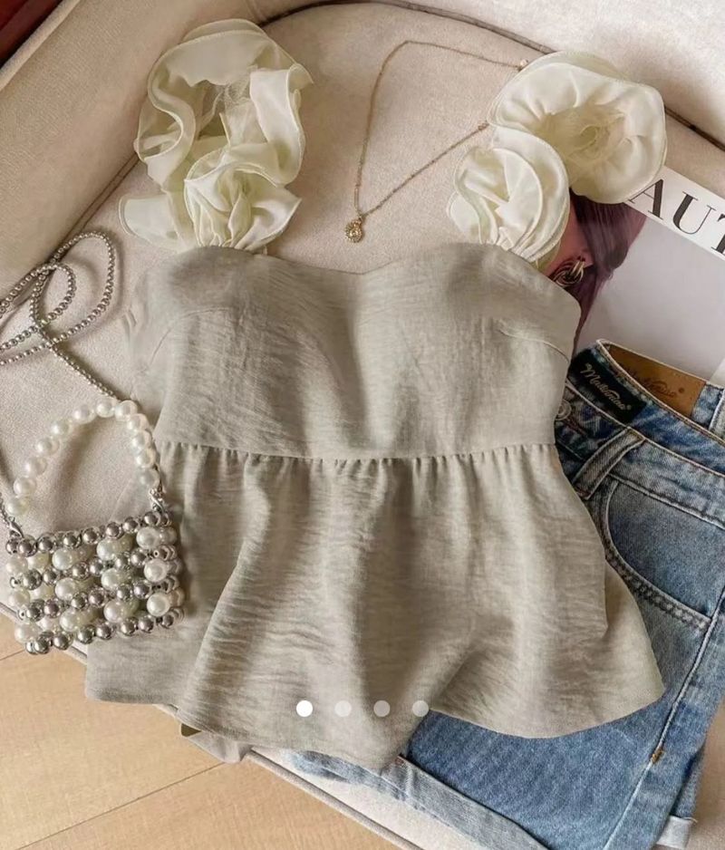 Chic Ruffle Sleeve Peplum Top