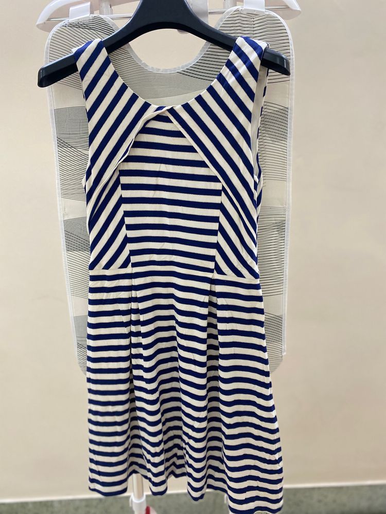 Striped Navy &amp; White Summer Dress