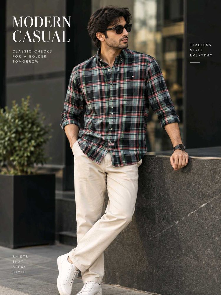Men's Classic Plaid Casual Shirt