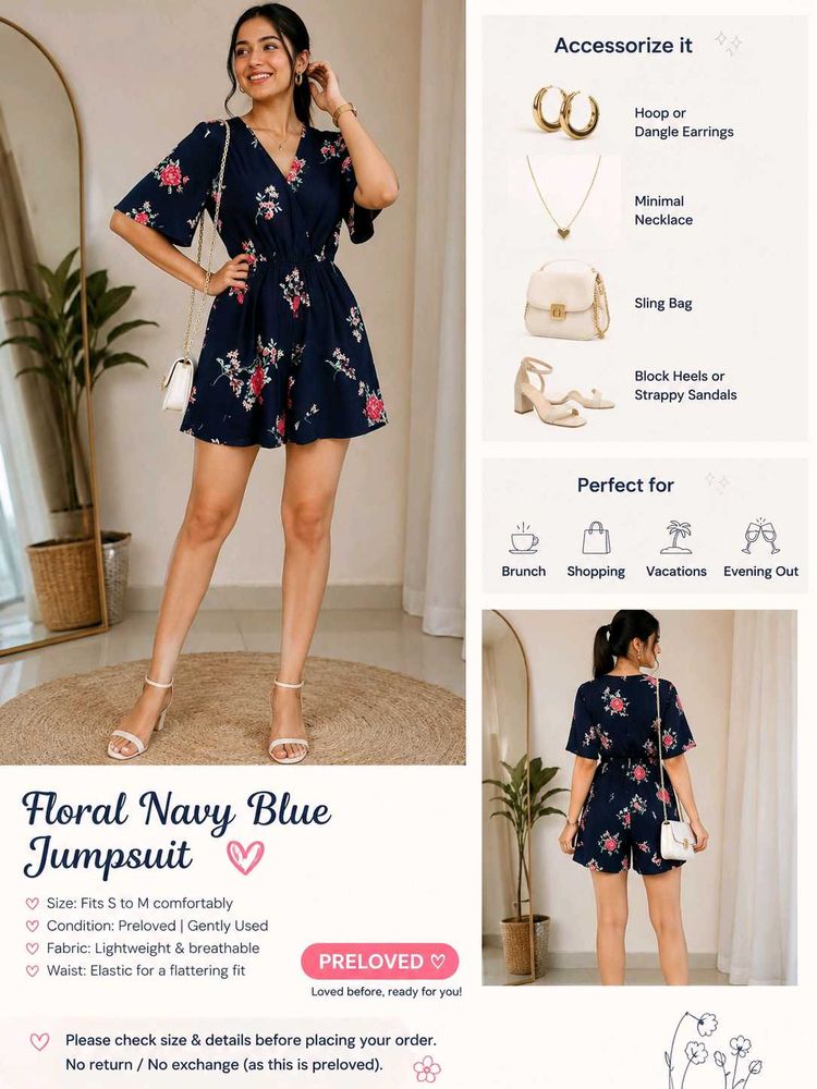 Cute &amp; Comfy Floral Chiffon Jumpsuit❤️❤️❤️