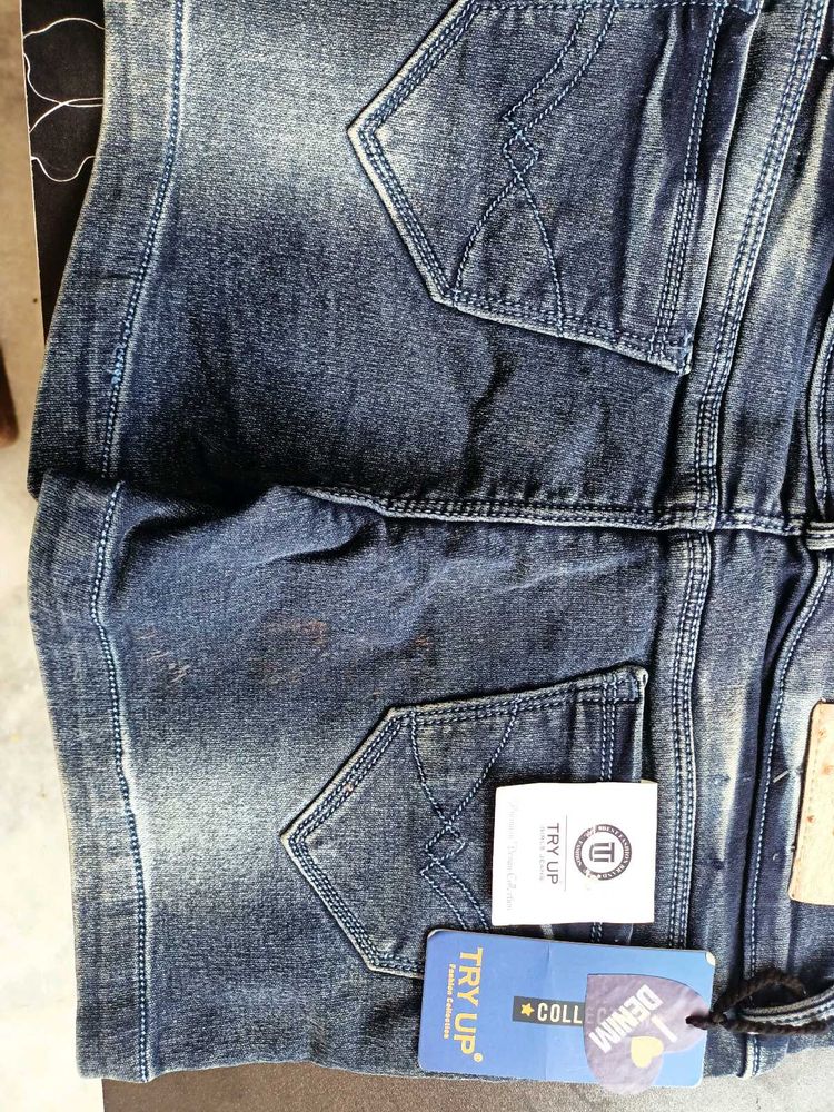 Stylish Blue Denim Jeans Size 30