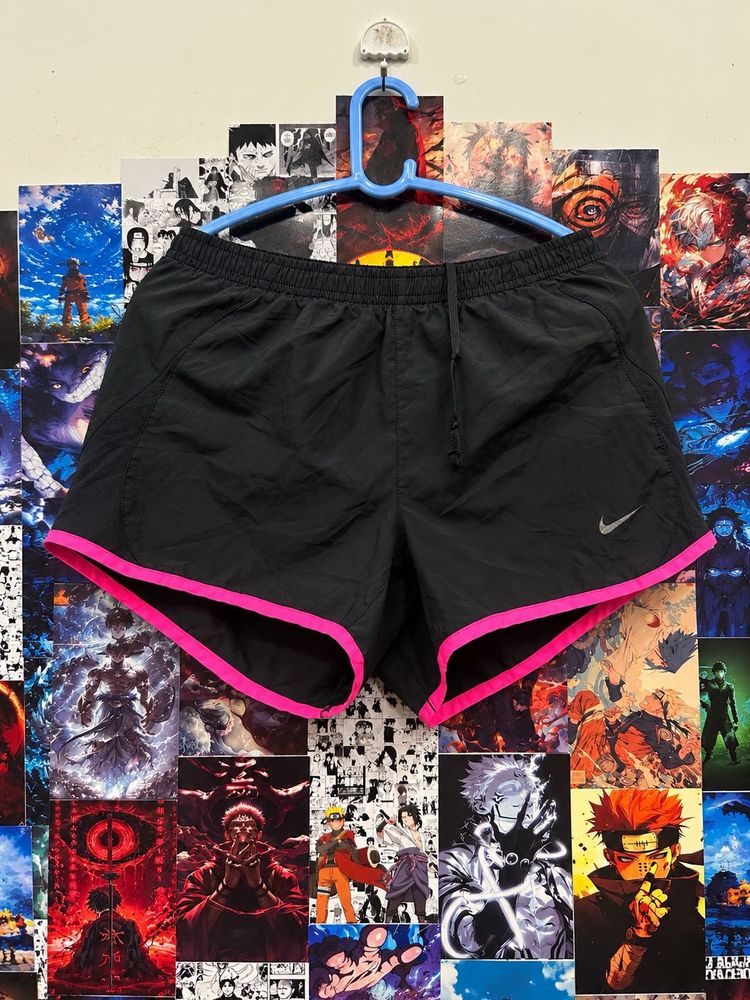 Nike Dri-FIT Black &amp; Pink Running Shorts | Athleti