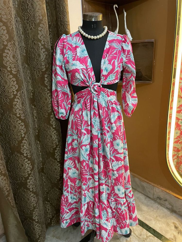 Boho Floral Print Maxi Dress