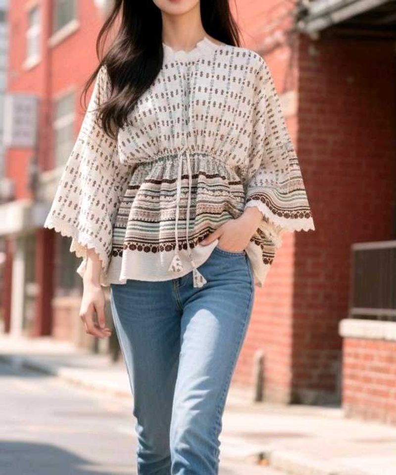 Set of 2 Boho Print Tunic Top