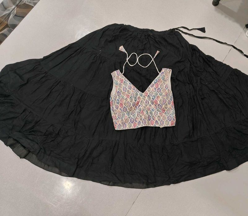 Ethnic Skirt &amp; Blouse Set
