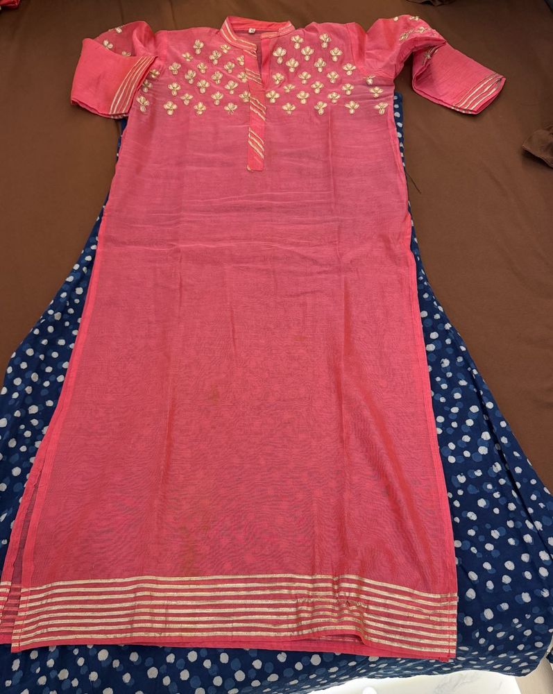 onepiece Pink Kurta Set