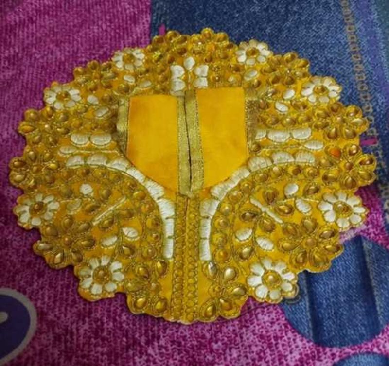 Exquisite Yellow Embroidered Dress Material