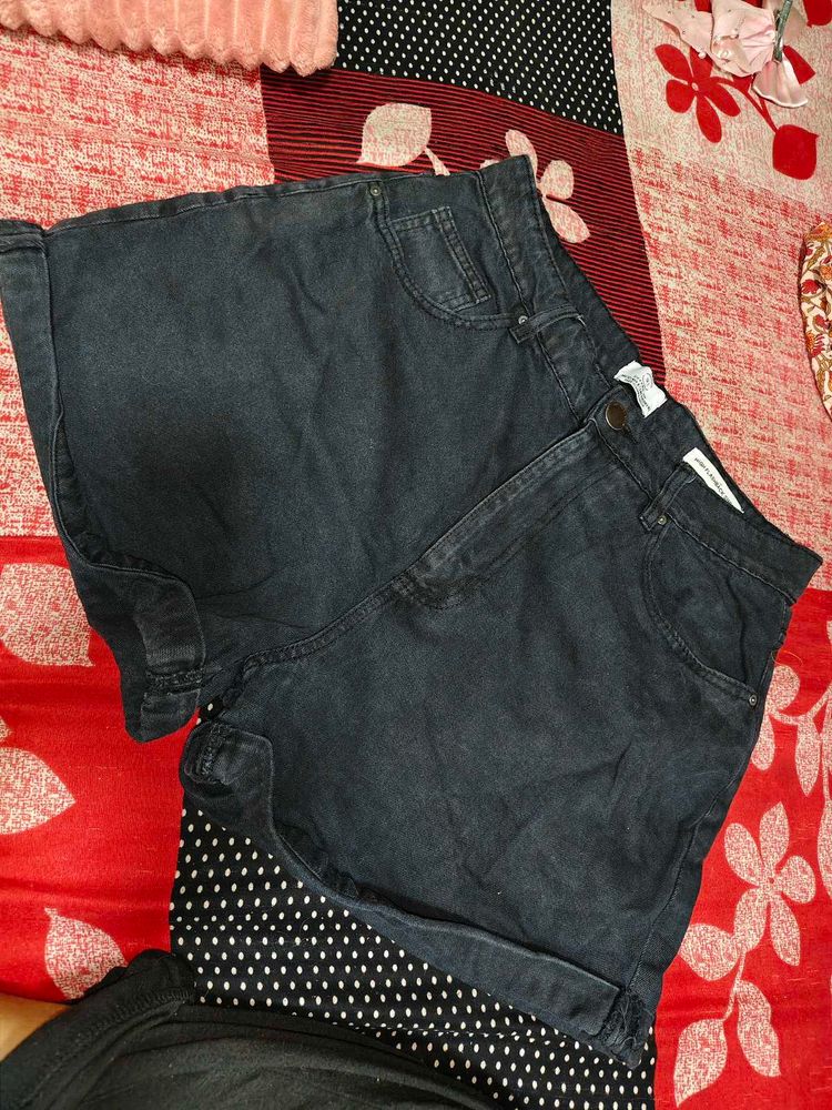 Dark Wash Denim Shorts