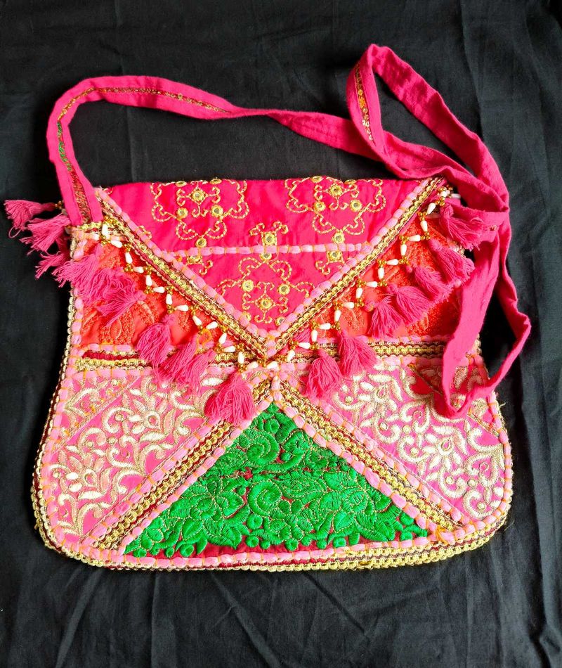 Kutch Style Traditional Embroidered Sling Bag