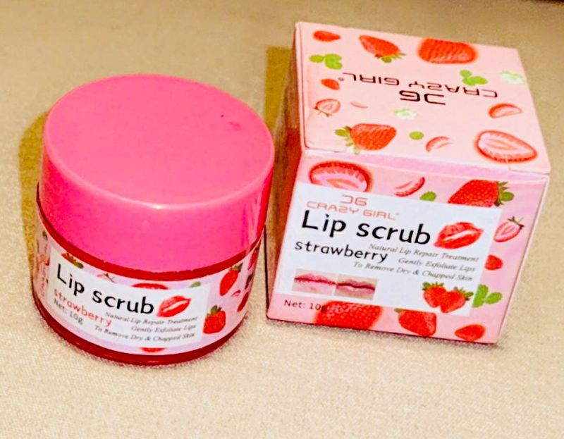"Crazy Girl Lip Scrub" in strawberry flavor