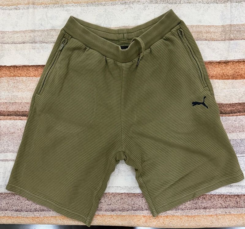 Puma Men's Olive Green Shorts