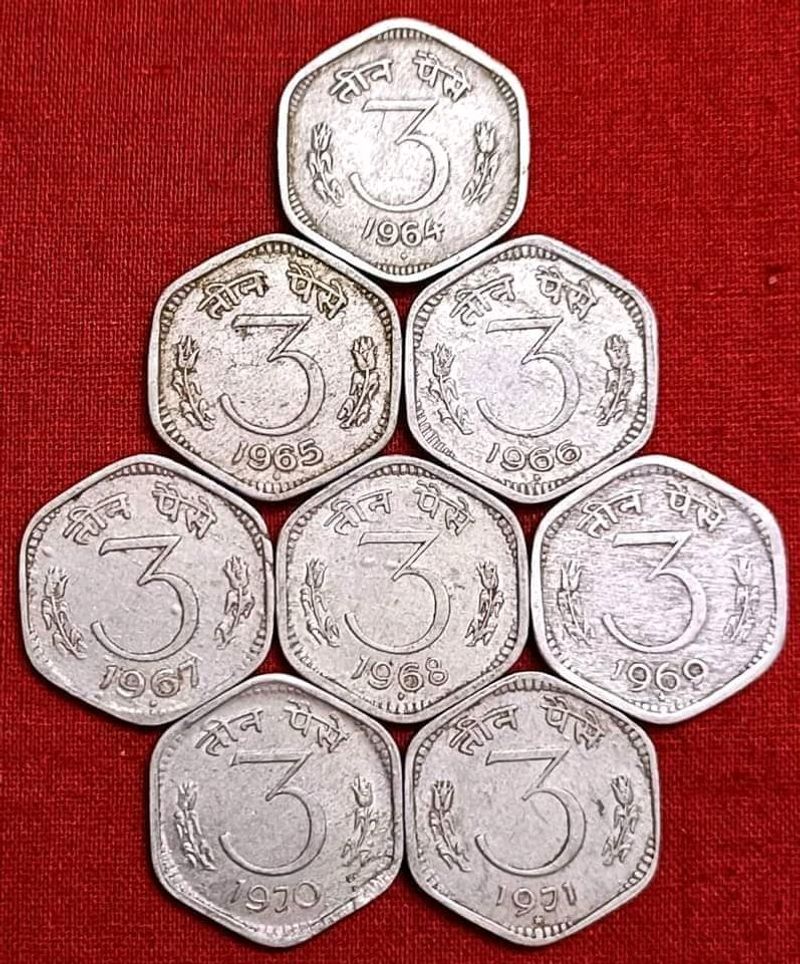 Vintage Indian Coins - 1964-1971