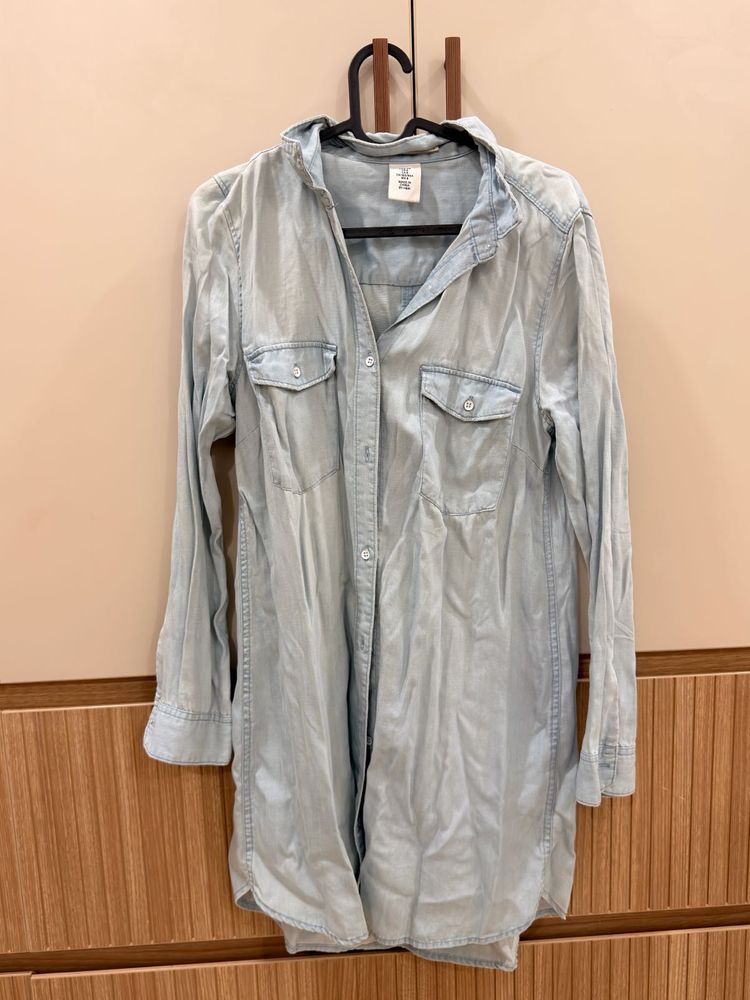 H&amp;M Denim Shirt Dress