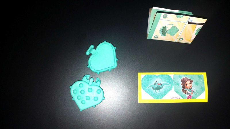 Heart Shaped Charms with Stickers