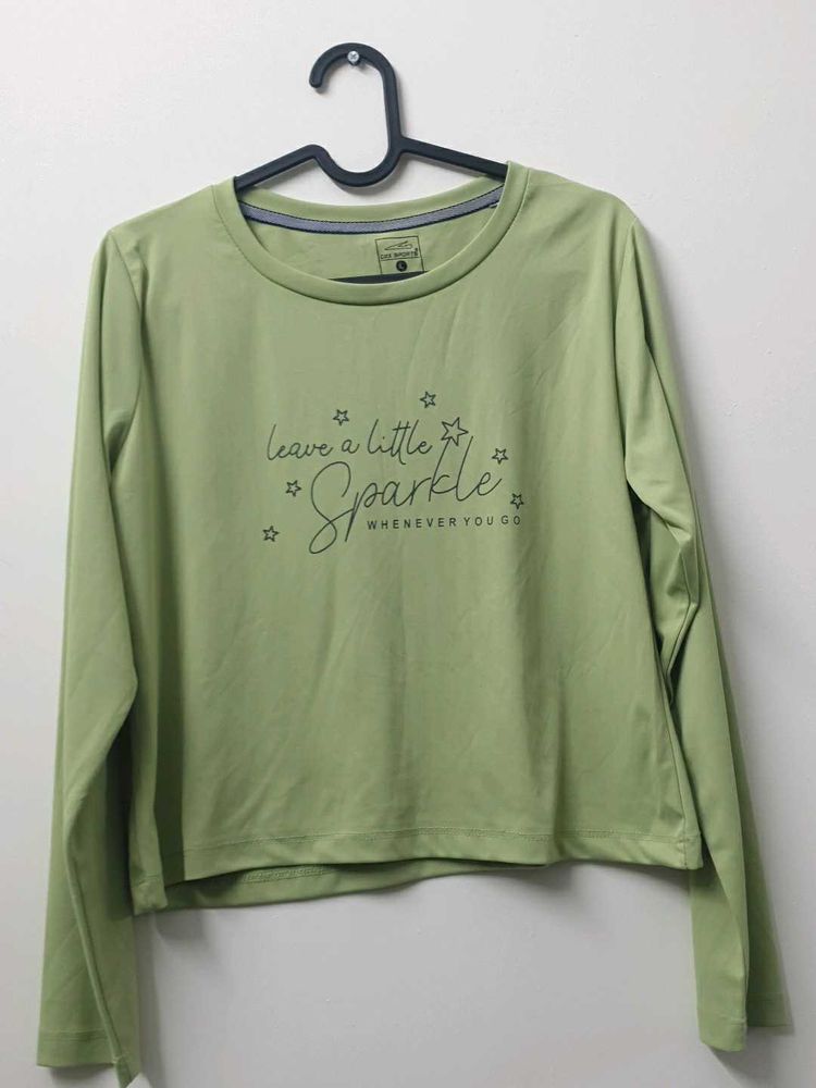 Green Graphic Print Top