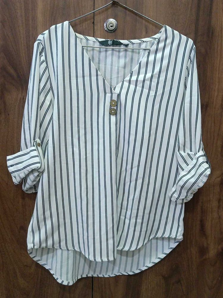 Striped V-Neck Top
